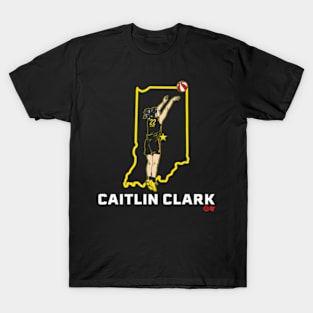 Caitlin Clark State Star - Indiana Basketball T-Shirt